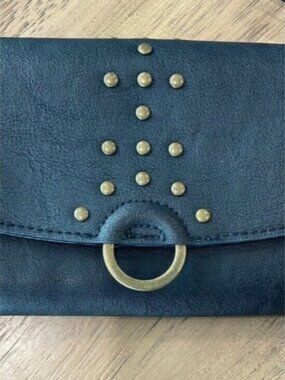 Women's Black Faux Leather Crossbody Clutch Purse Universal Thread Goods Co.